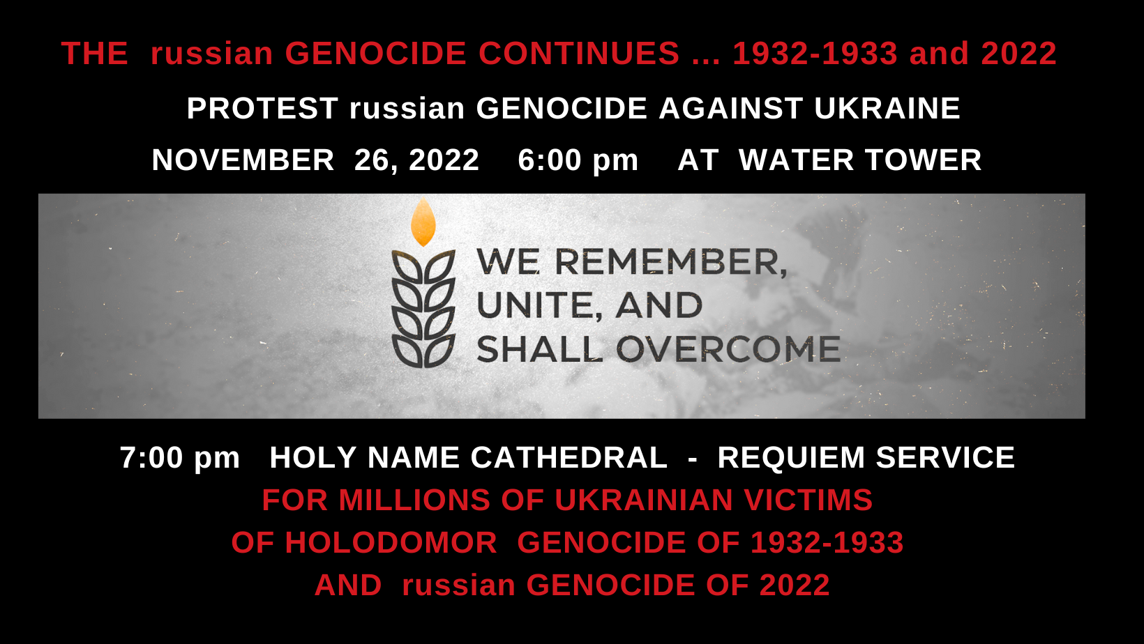 Featured image for “Protest of russian Genocide Against Ukraine 1932-1933 and russian Genocide of 2022”
