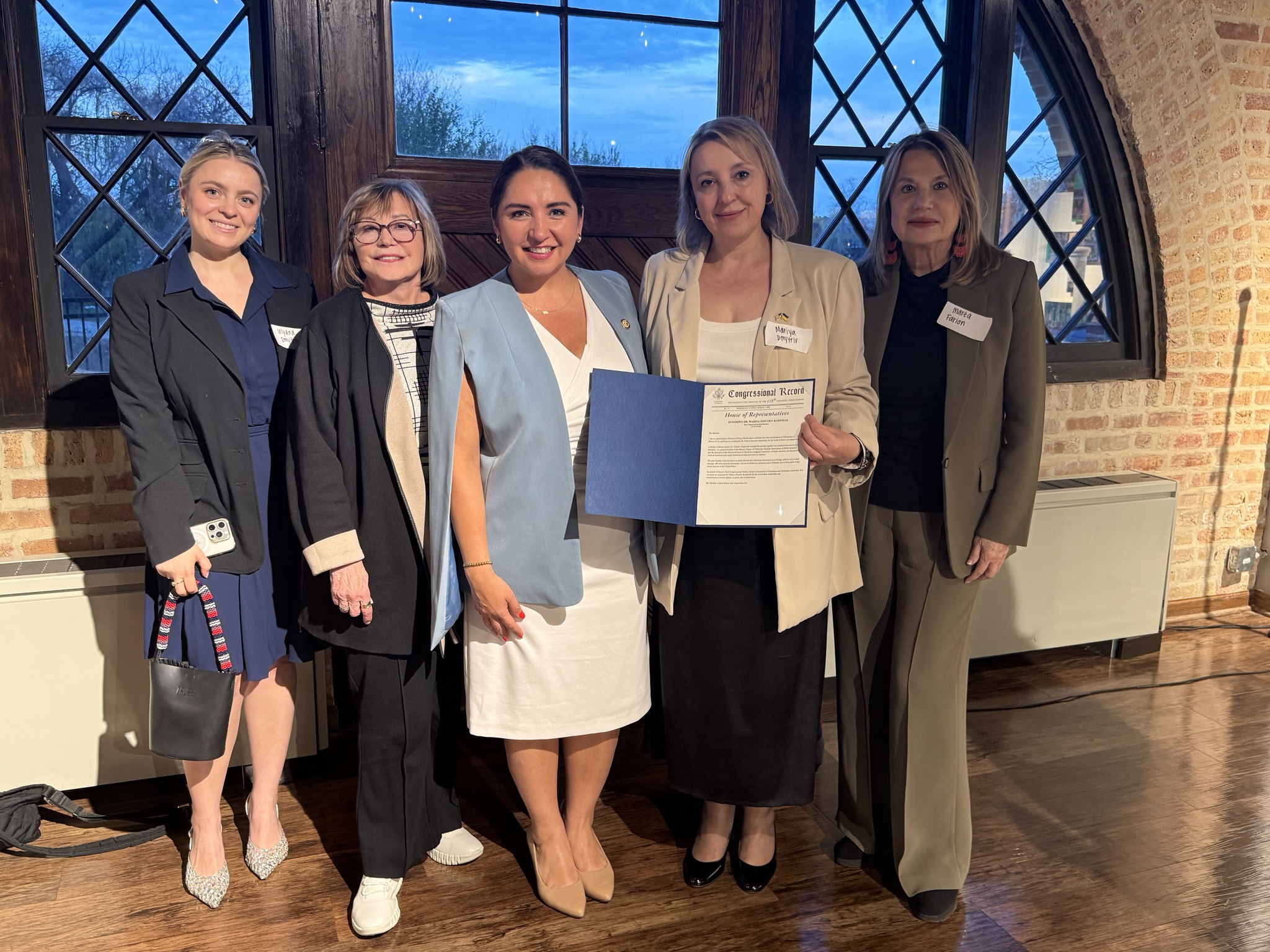 Featured image for “Dr. Mariya Dmytriv-Kapeniak Honored by Congresswoman Delia Ramirez”